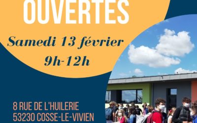 Portes Ouvertes Samedi 13 février 2021