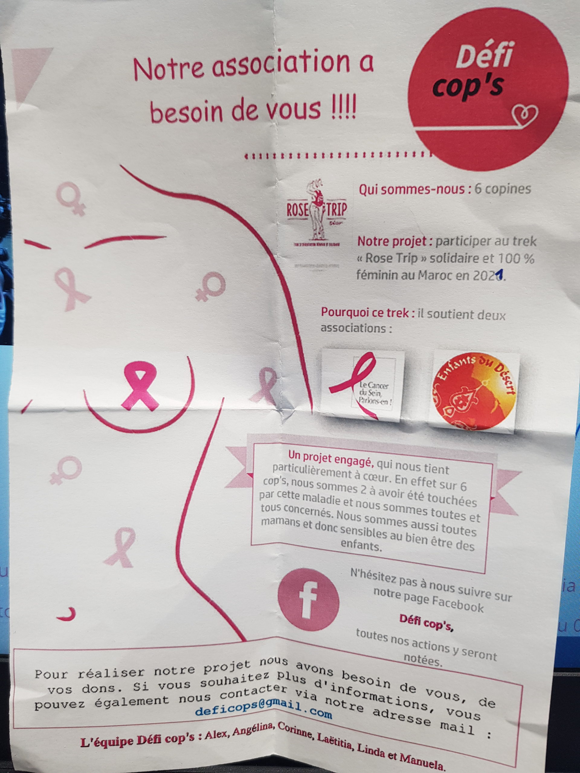 Association Défi cop&rsquo;s parrainée par l&rsquo;opération Bol de Riz