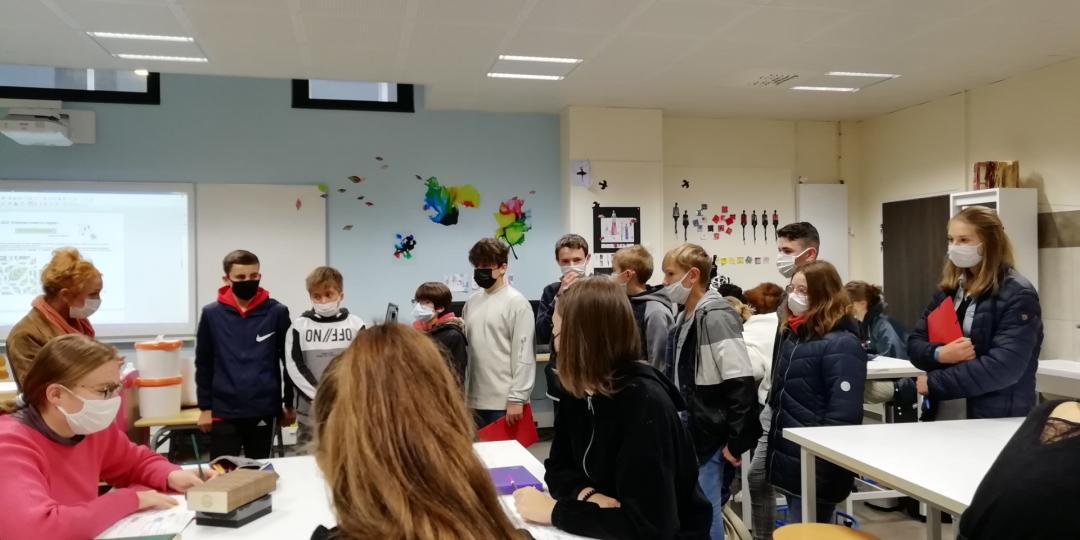 Visite du lycée professionnel de l’Immaculée Conception à Laval pour les élèves de l’option Accompagnement professionnel en 4è