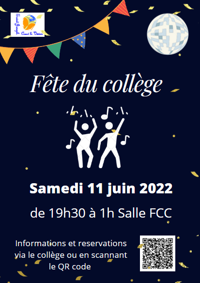 affiche fête du collège