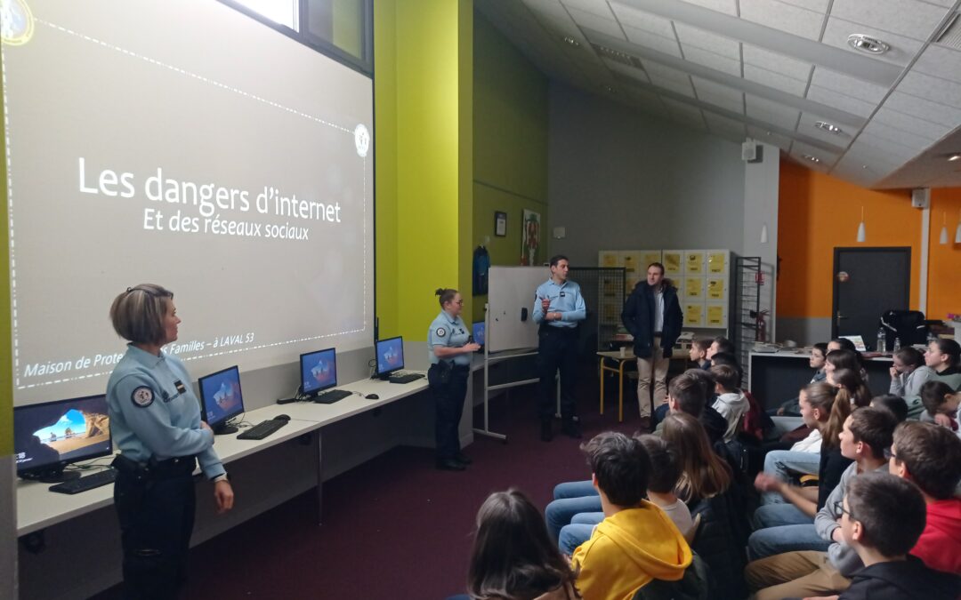 Intervention des gendarmes – Prévention sur les dangers d’internet et les réseaux sociaux