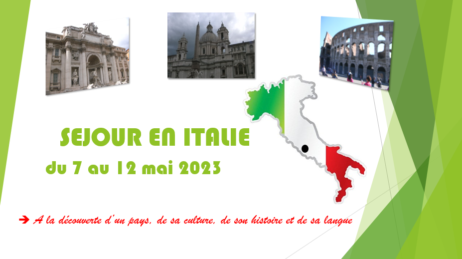 Réunion de présentation du séjour en Italie 2023.