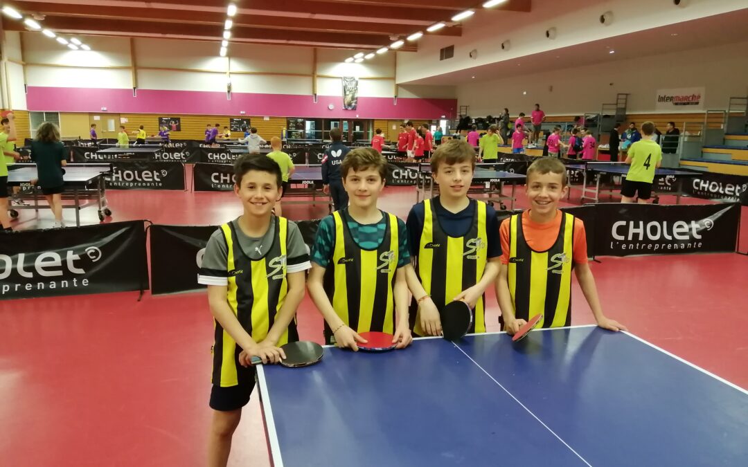 4ème place au championnat régional de tennis de table par équipe