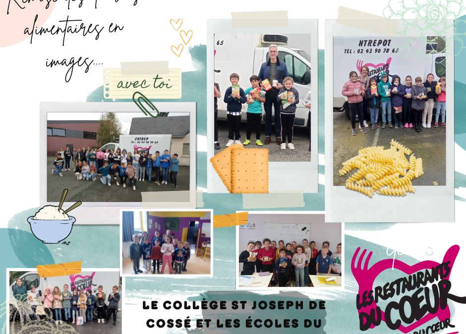 Remise des denrées au profit du Restos du Coeur