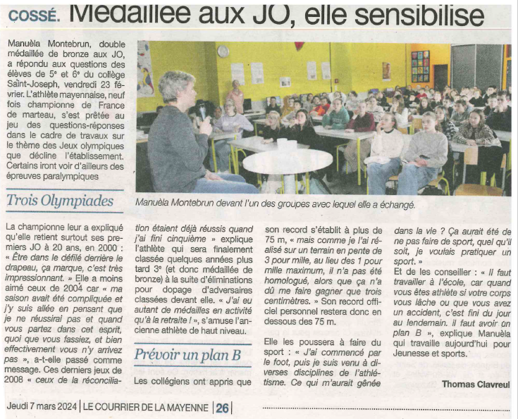 Médaillée aux JO, elle sensibilise