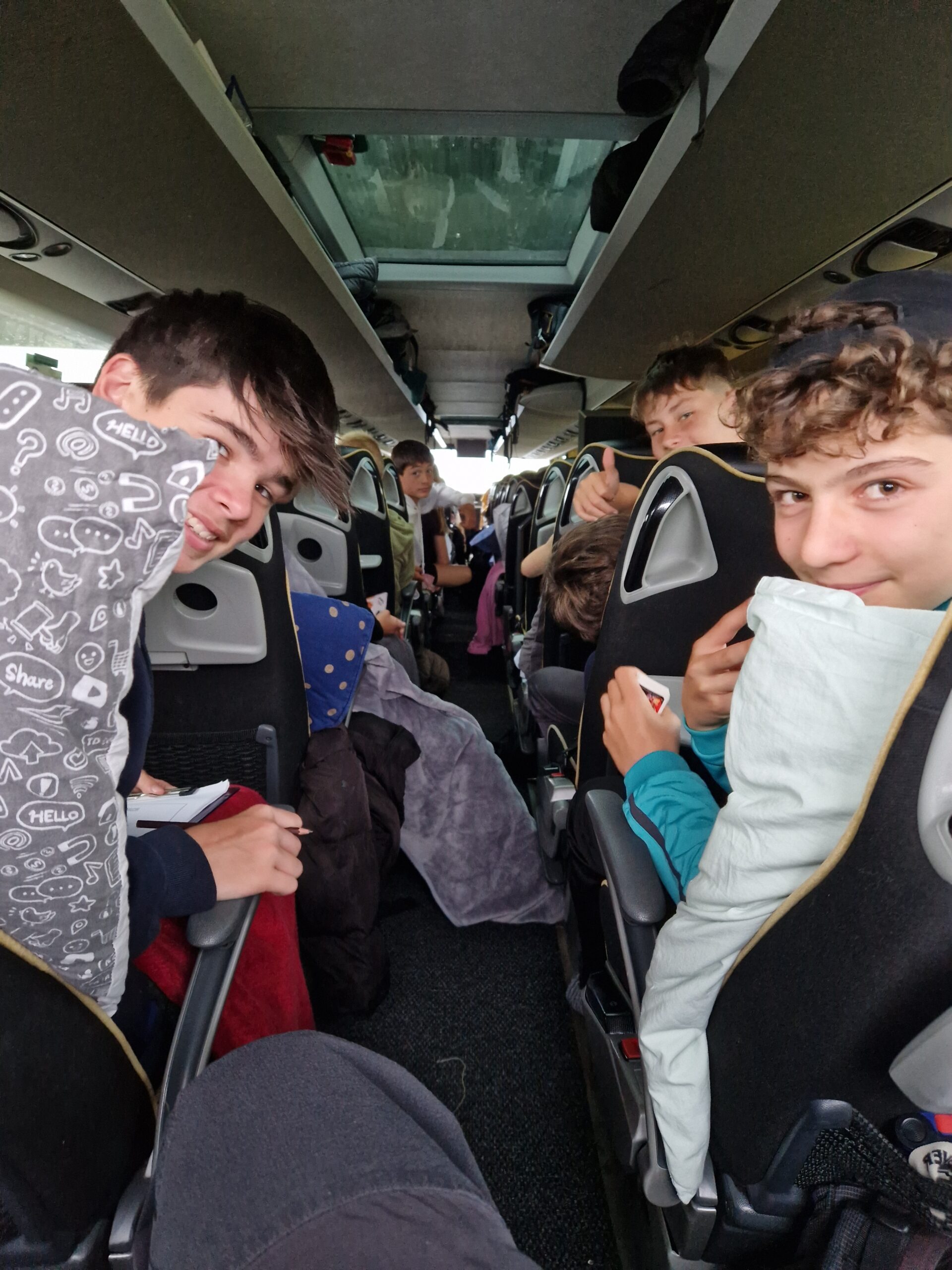 Réveil dans le car!