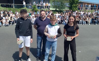 Remise des lots aux meilleurs vendeurs de cartes à gratter et de chocolats