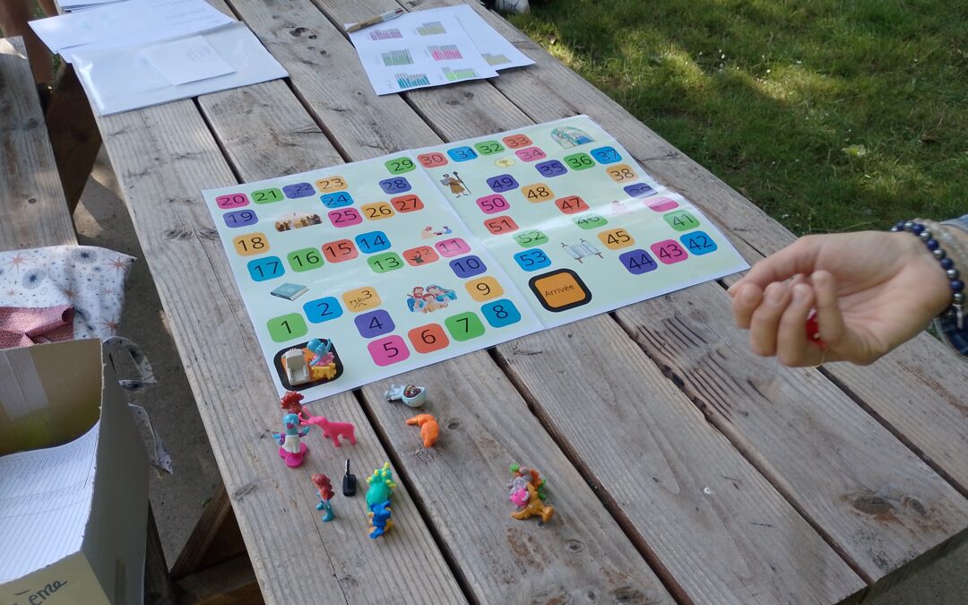 Grand jeu de l’oie pour terminer la pasto auprès des 6è