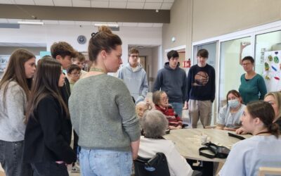 Visite de l’EHPAD de Cossé-le Vivien avec les élèves de l’option AP PRO 3è